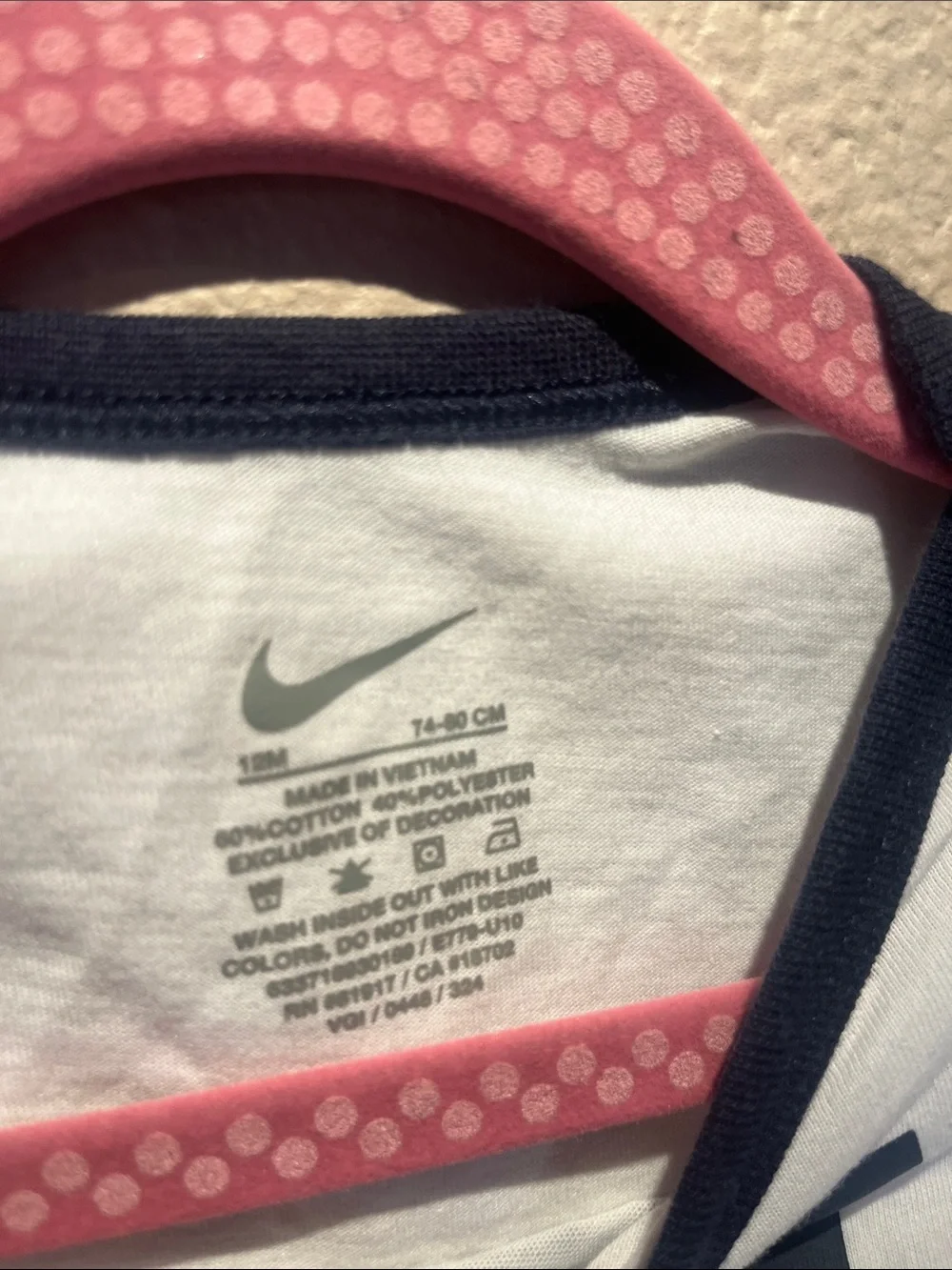 Nike Just Do It Baby Romper Bodysuit Size 12 Months Red White Blue